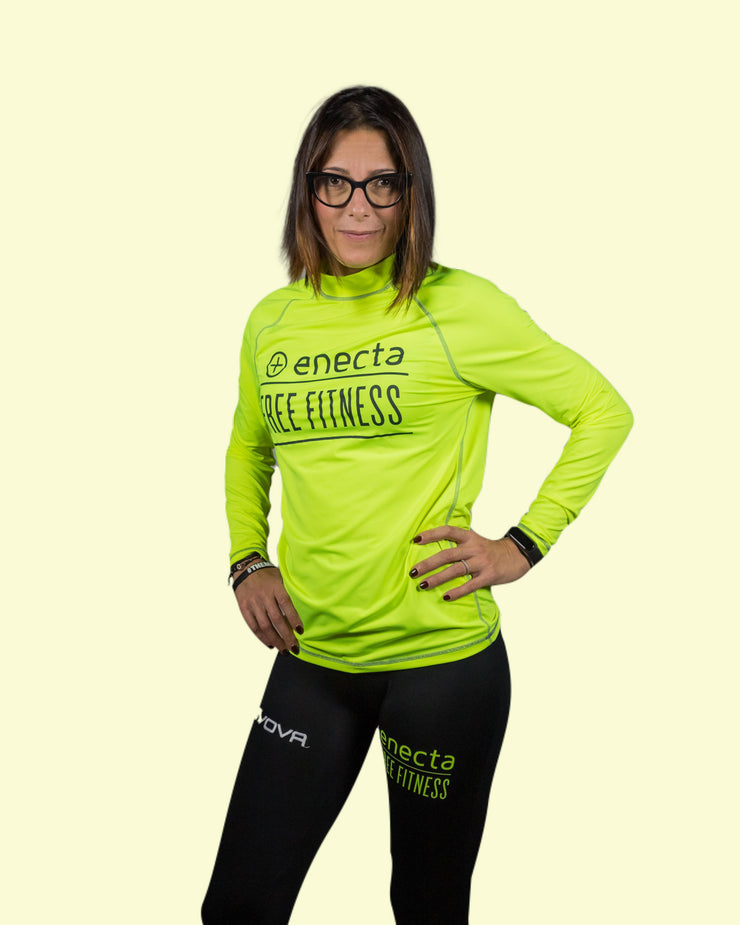MAGLIA TECNICA MANICHE LUNGHE FLUO
